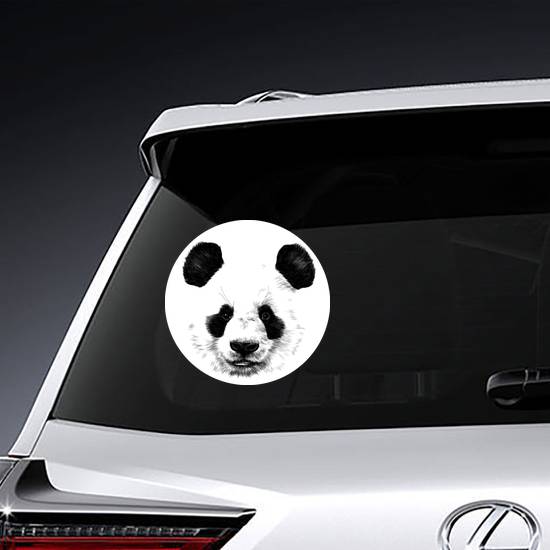 Panda Head Circle Sticker