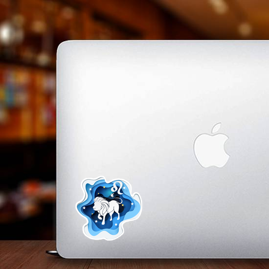 Paper Art Of Leo Lion Sticker