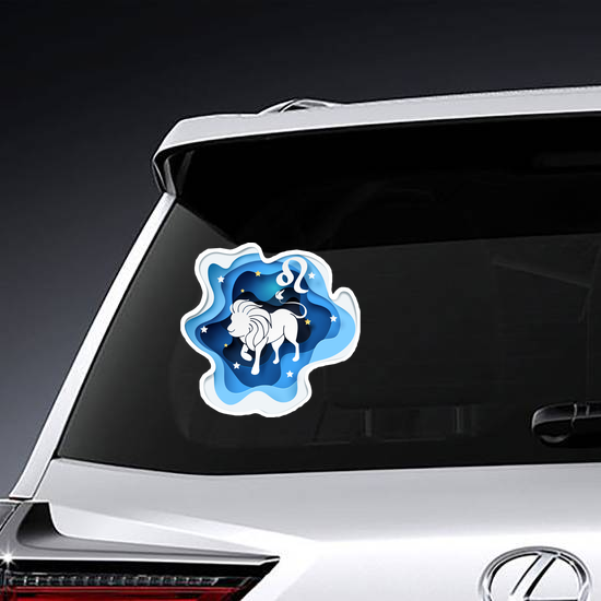 Paper Art Of Leo Lion Sticker