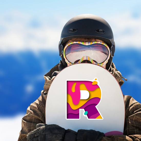 Paper Cut Letter R Sticker