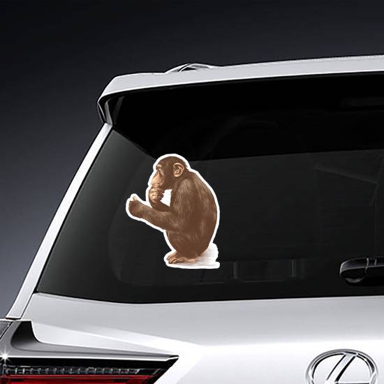 Pensive Looking Monkey Sticker