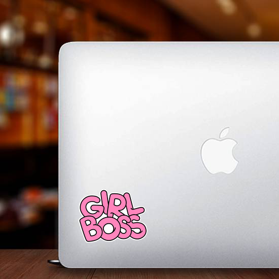 Pink Girl Boss Sticker