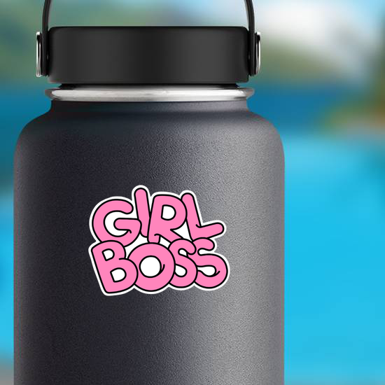 Pink Girl Boss Sticker