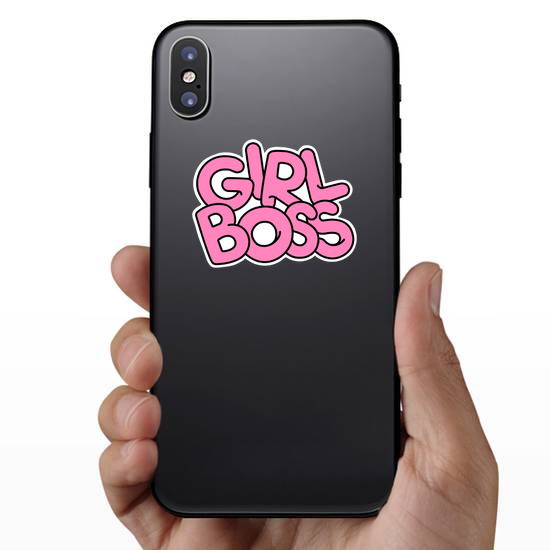 Pink Girl Boss Sticker