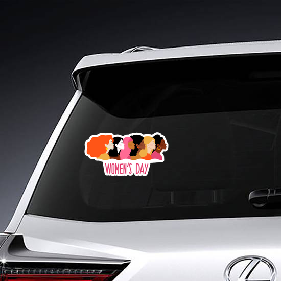 Pink International Women`s Day Sticker