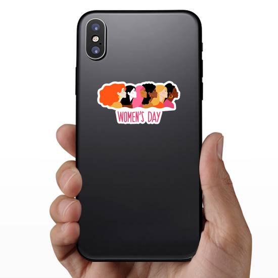 Pink International Women`s Day Sticker