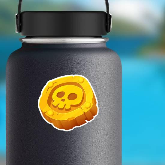 Pirate Gold Coin Sticker
