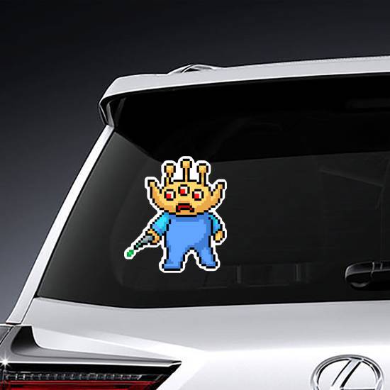 Pixel Art Alien Kid Sticker