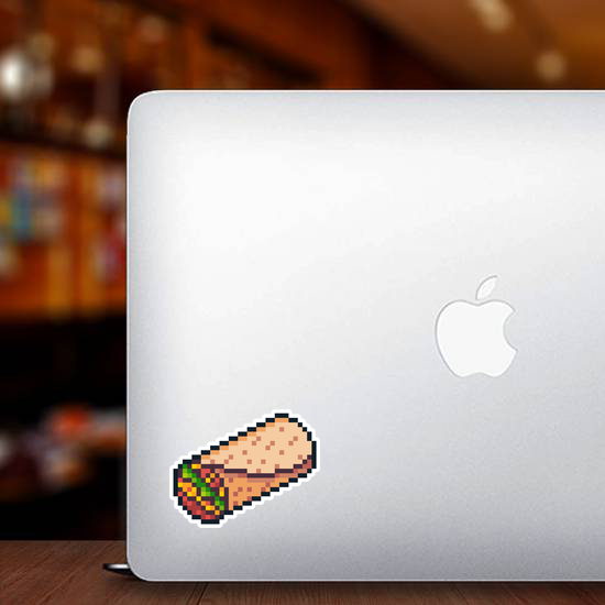 Pixel Art Burrito Sticker