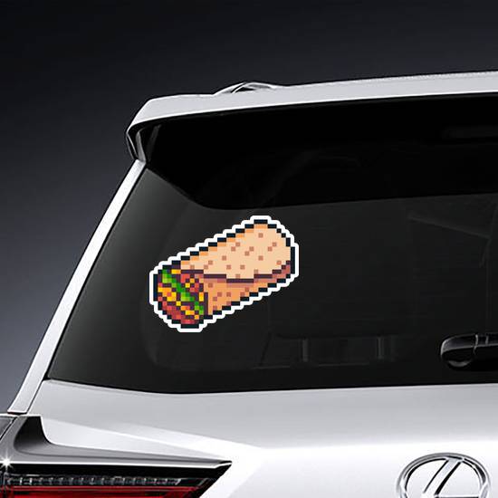 Pixel Art Burrito Sticker