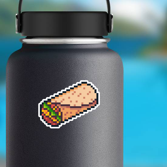 Pixel Art Burrito Sticker