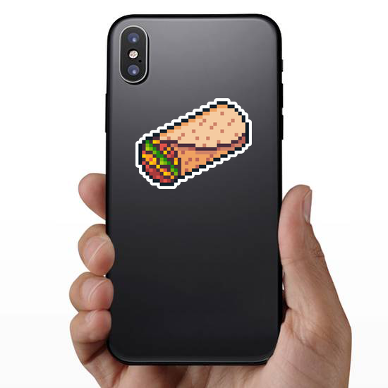 Pixel Art Burrito Sticker