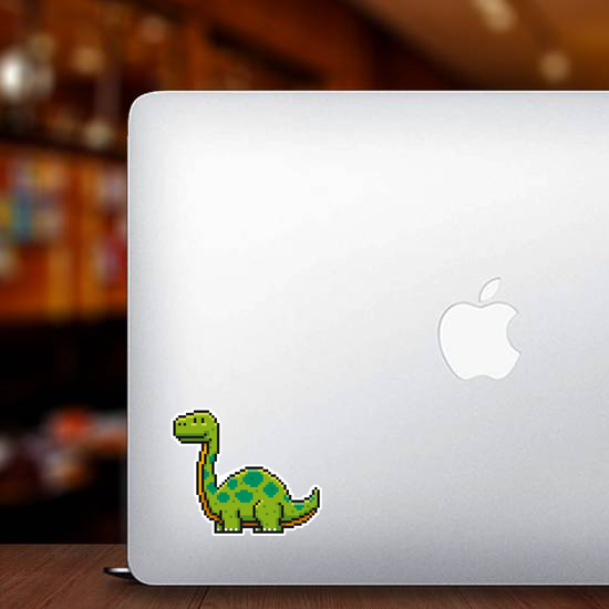 Pixel Art Cartoon Dinosaur Sticker