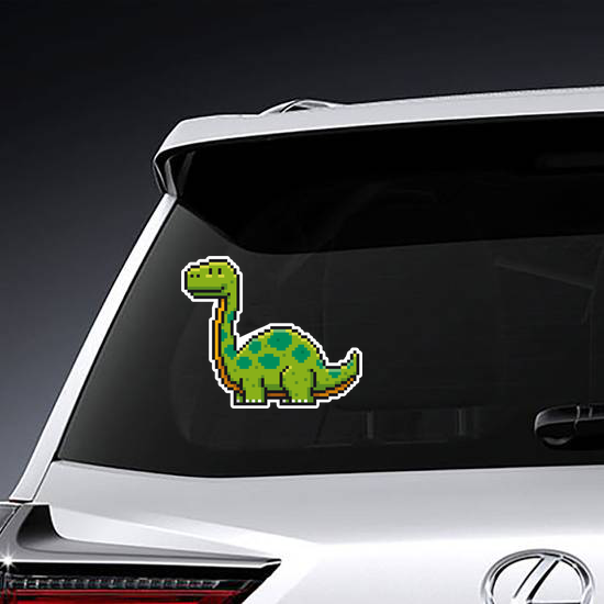 Pixel Art Cartoon Dinosaur Sticker
