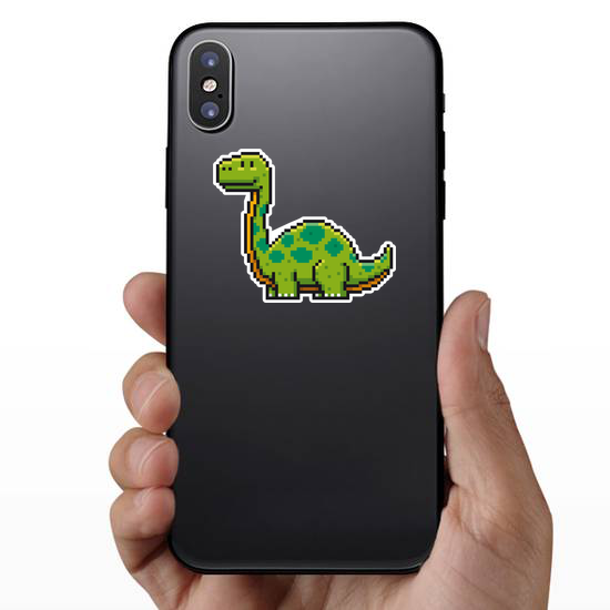 Pixel Art Cartoon Dinosaur Sticker