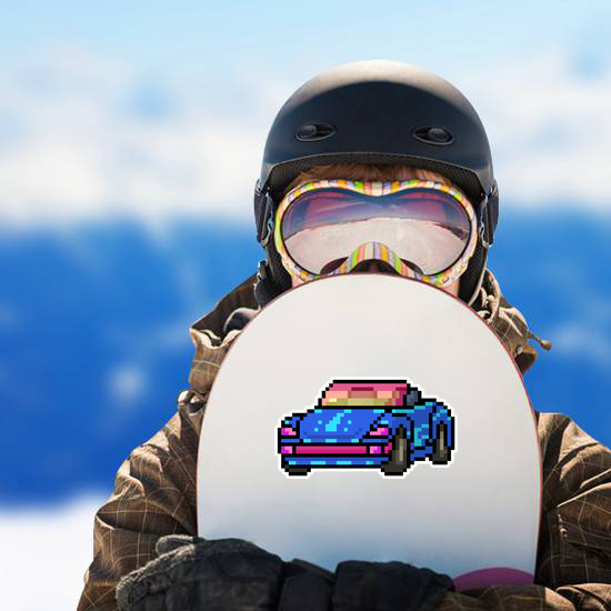 Pixel Art Convertible Car Sticker