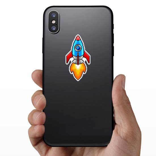 Pixel Art Detailed Rocket Sticker