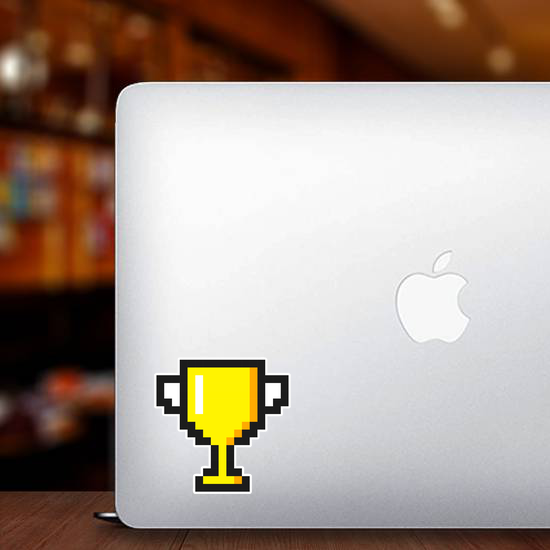 Pixel Art Golden Trophy Sticker