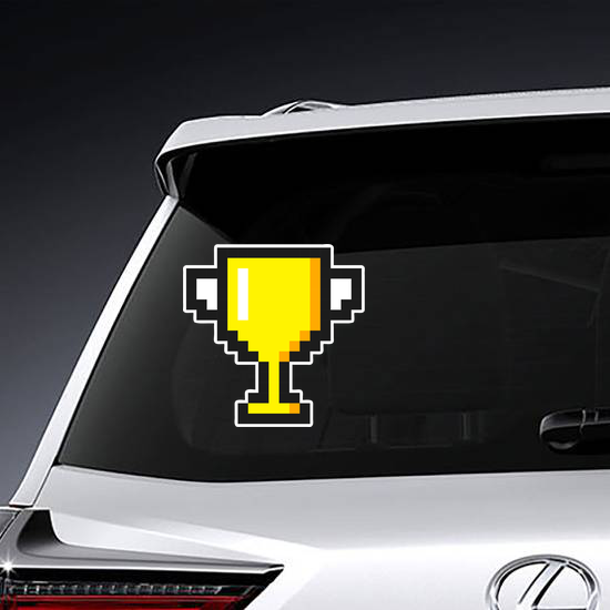 Pixel Art Golden Trophy Sticker