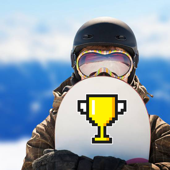 Pixel Art Golden Trophy Sticker