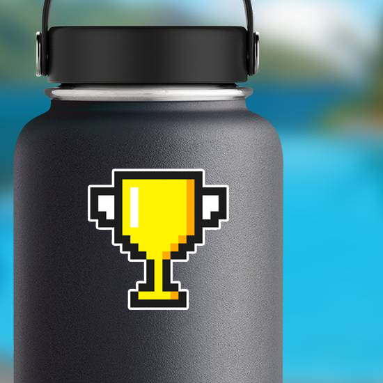 Pixel Art Golden Trophy Sticker