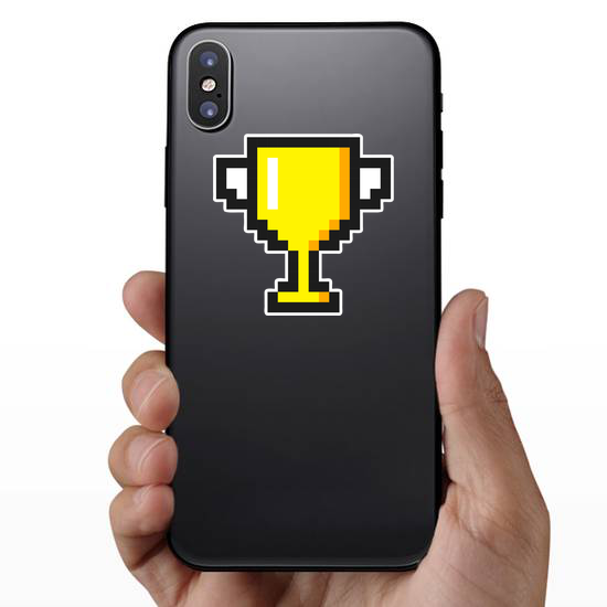 Pixel Art Golden Trophy Sticker
