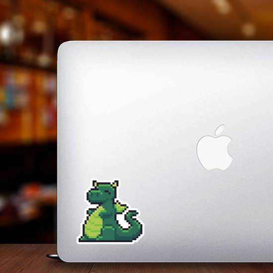 Pixel Art Happy Dragon Sticker