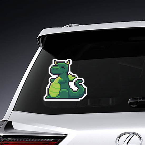 Pixel Art Happy Dragon Sticker