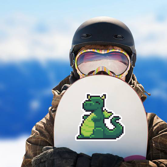 Pixel Art Happy Dragon Sticker