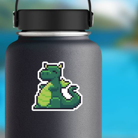Pixel Art Happy Dragon Sticker