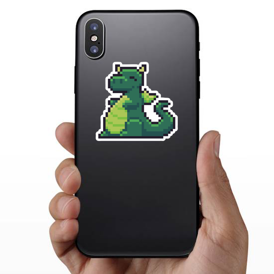Pixel Art Happy Dragon Sticker