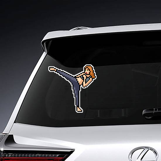 Pixel Art Martial Artist Sticker