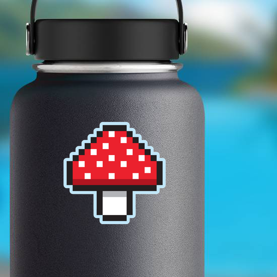 Pixel Art Mushroom Sticker