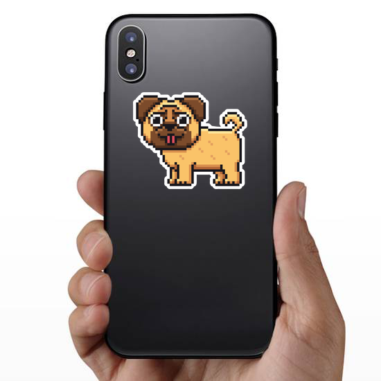 Pixel Art Pug Dog Sticker
