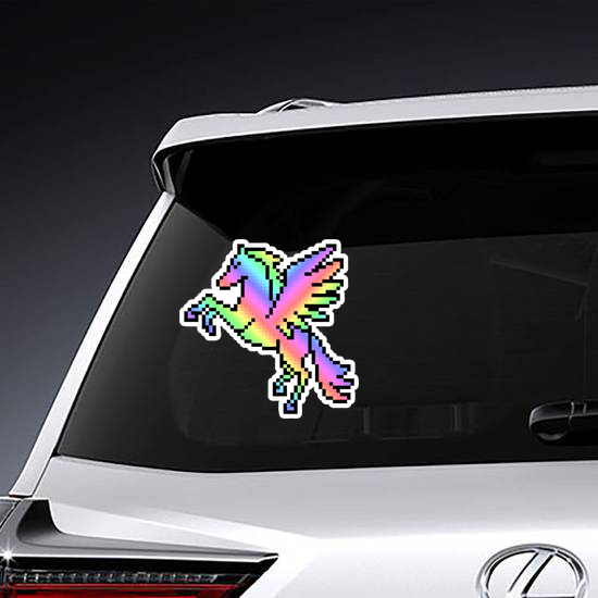 Pixel Art Rainbow Pegasus Sticker