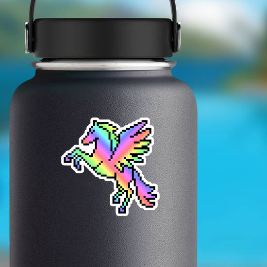 Pixel Art Rainbow Pegasus Sticker