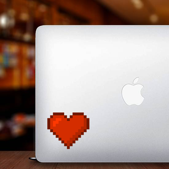 Pixel Art Red Heart Sticker