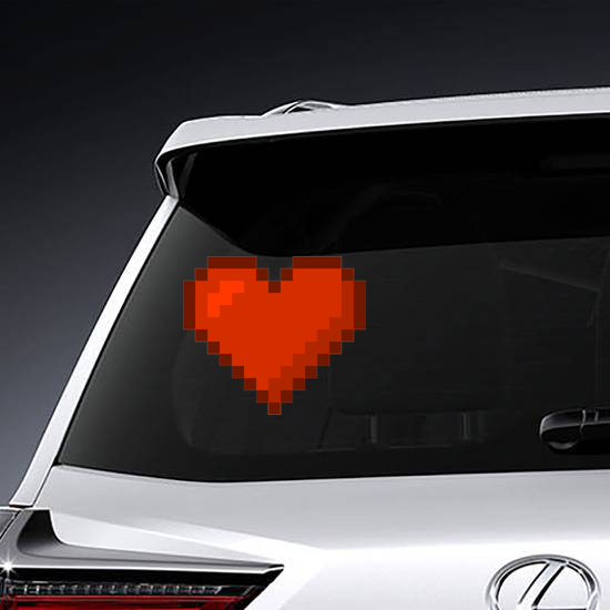 Pixel Art Red Heart Sticker