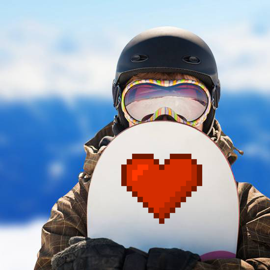 Pixel Art Red Heart Sticker
