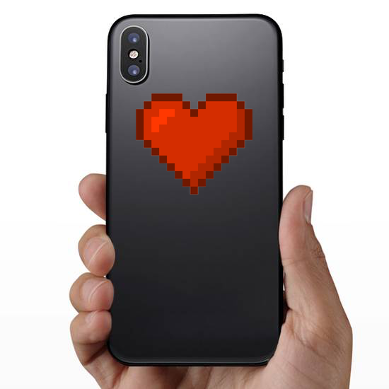 Pixel Art Red Heart Sticker
