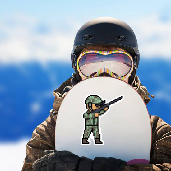 Pixel Art Soldier Sticker