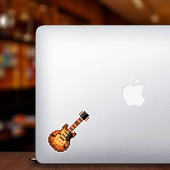 Pixelated Guitar Sticker