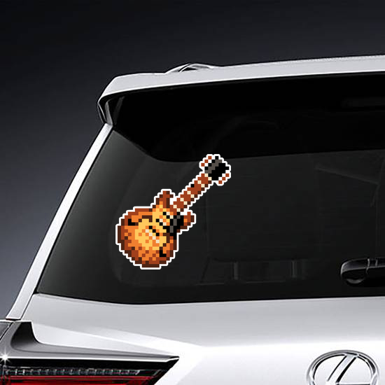 Pixelated Guitar Sticker