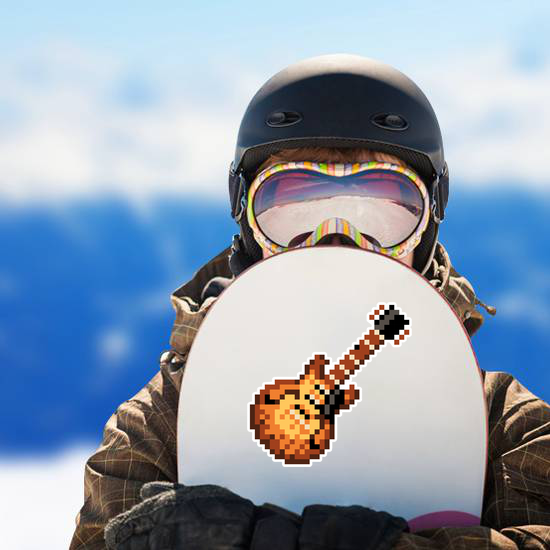 Pixelated Guitar Sticker