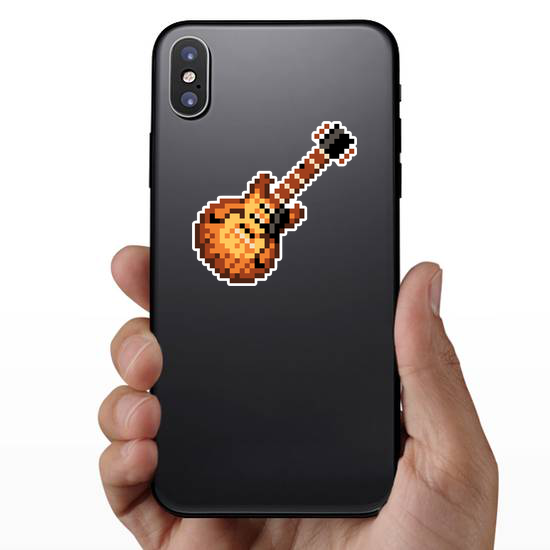 Pixelated Guitar Sticker