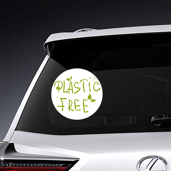 Plastic Free Hand Drawn Sticker