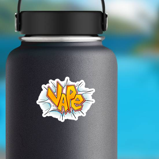 Pop Art Comic Vape Word Sticker