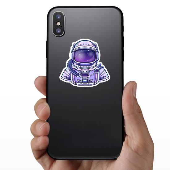 Purple Astronaut In Space Suit Sticker