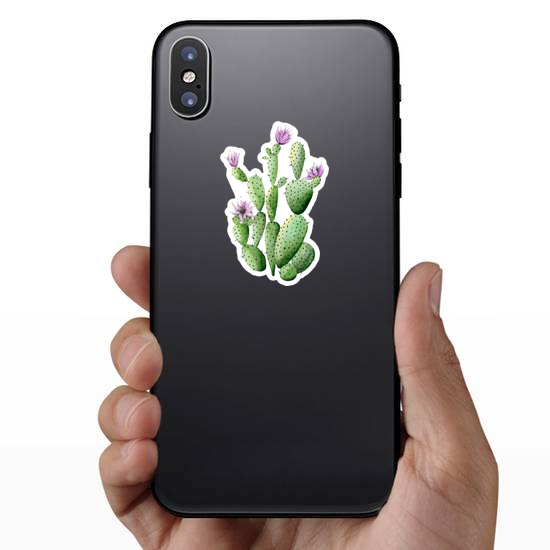 Purple Flowering Cactus Sticker