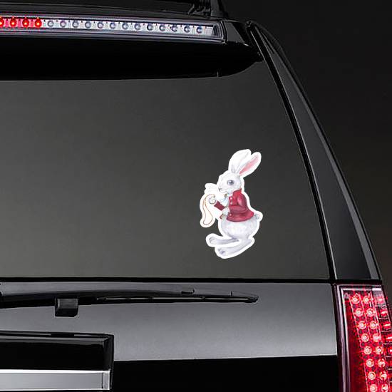 Rabbit From Alice In Wonderland Watercolor Sticker